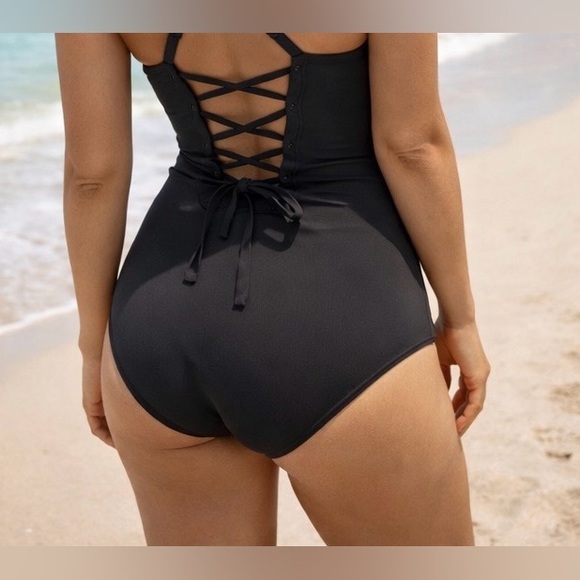 Black Women's One Piece Swimsuit
